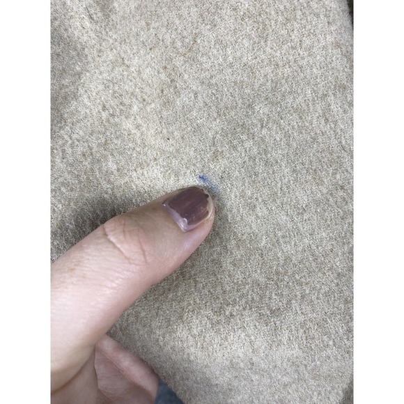 Talbots Medium Open Front Wool Jacket Coat Gray Tan Inside Womens 10 12 Pockets - Picture 8 of 8